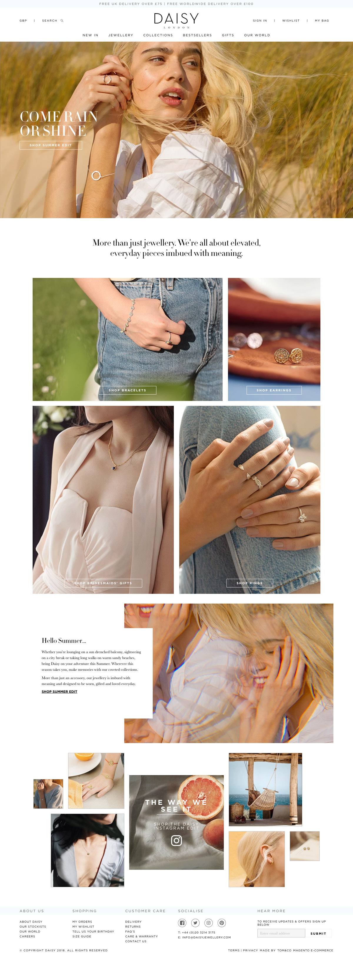 eCommerce website: Daisy London