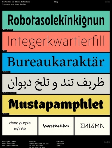 eCommerce website: Elena Schneider