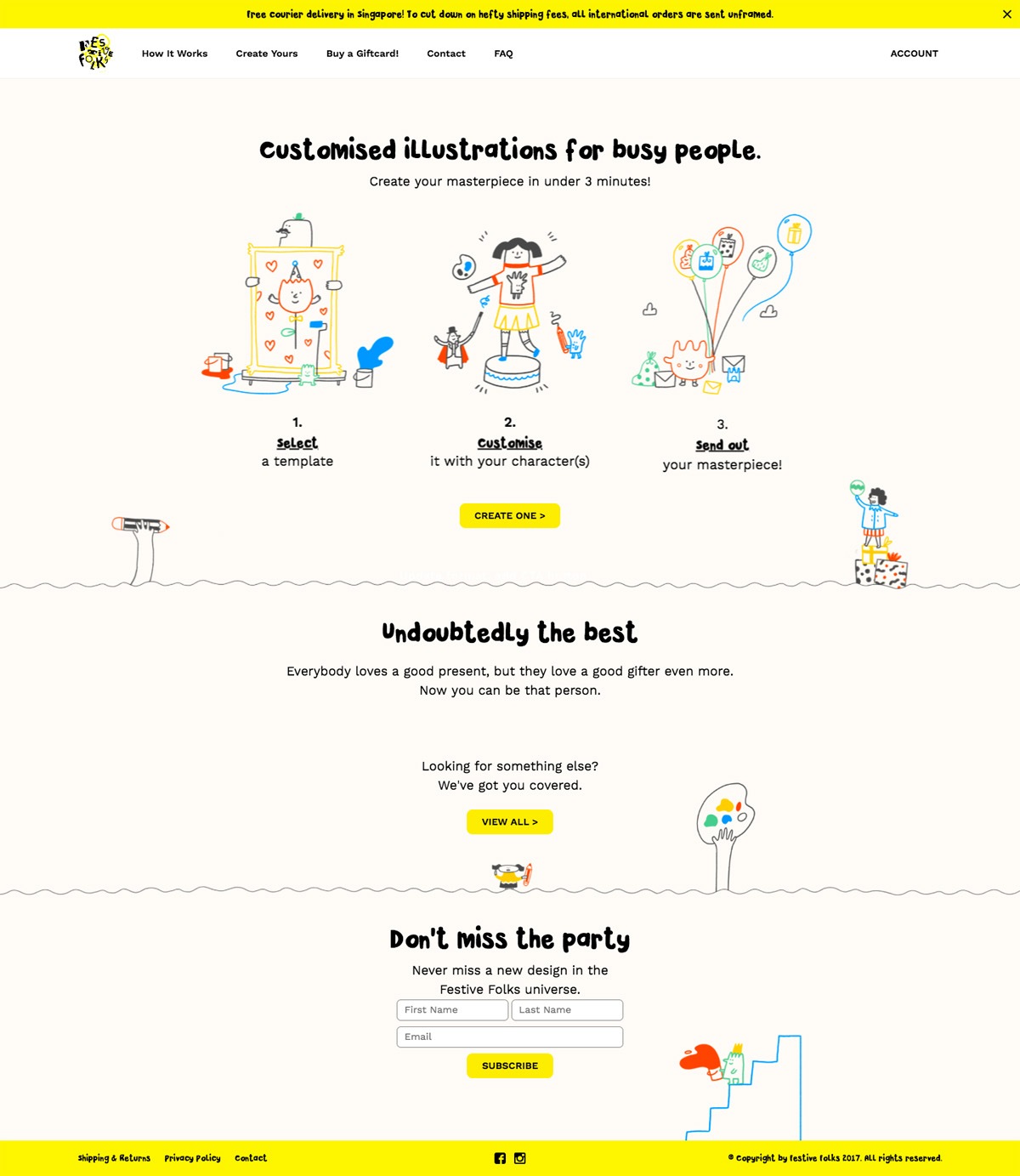 eCommerce website: Festive Folks