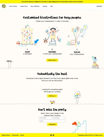 eCommerce website: Festive Folks