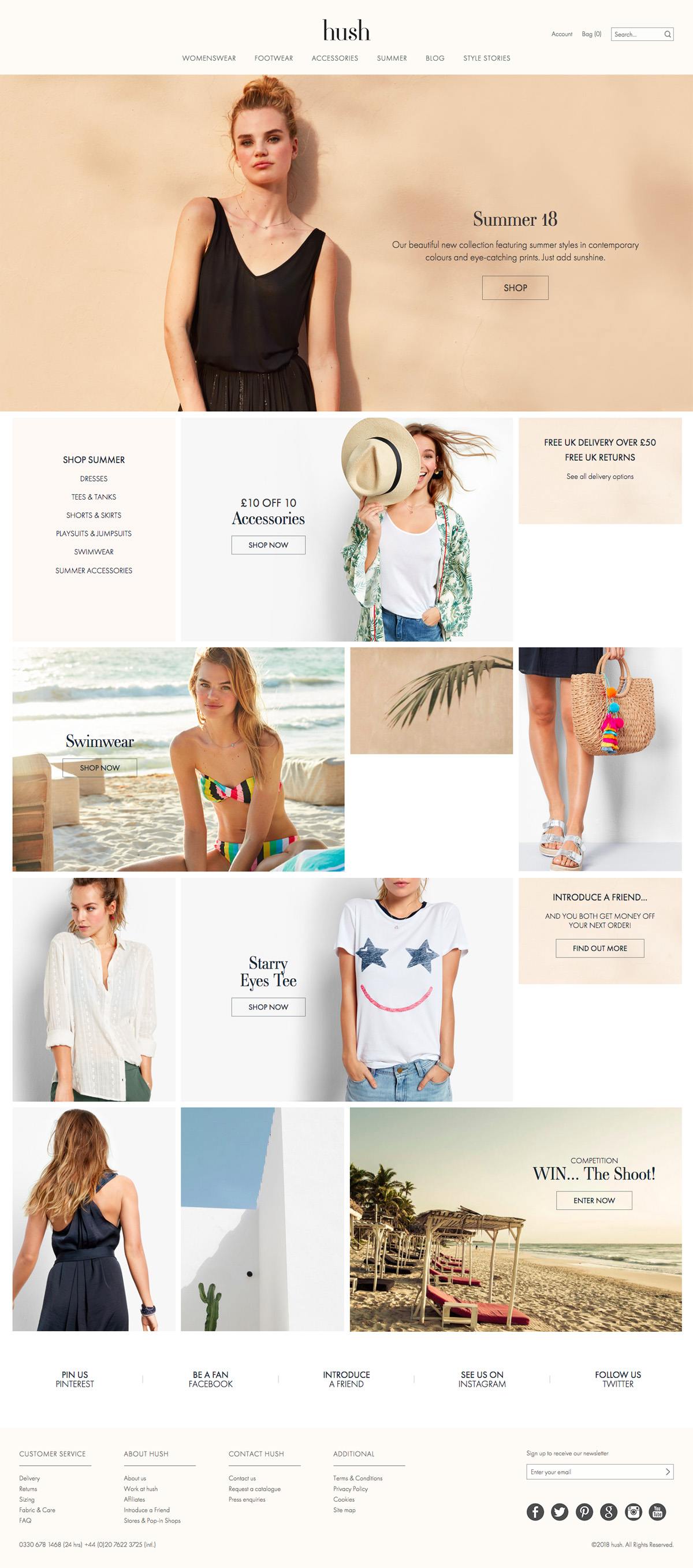 eCommerce website: Hush
