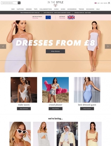 eCommerce website: In The Style