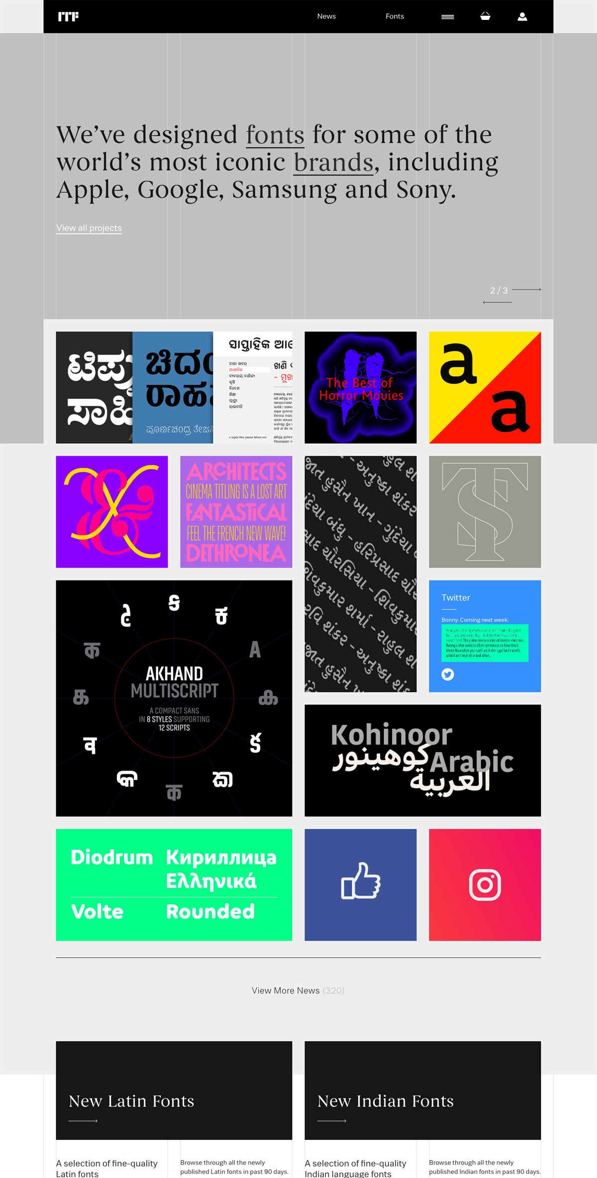 eCommerce website: Indian Type Foundry
