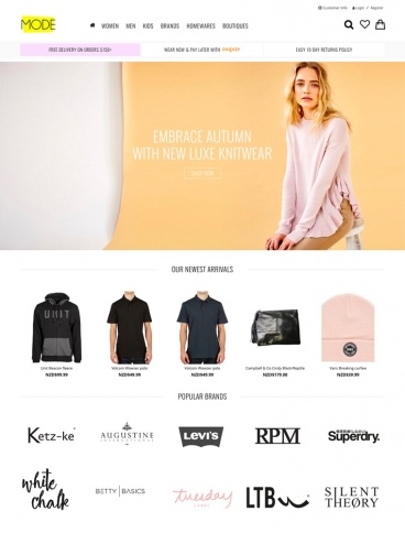 eCommerce website: Mode NZ