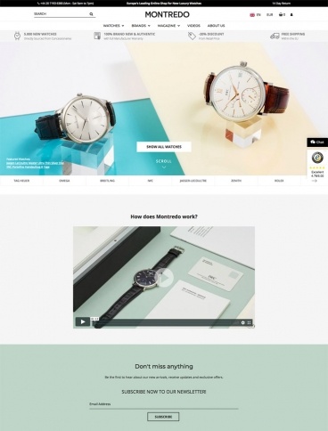 eCommerce website: Montredo