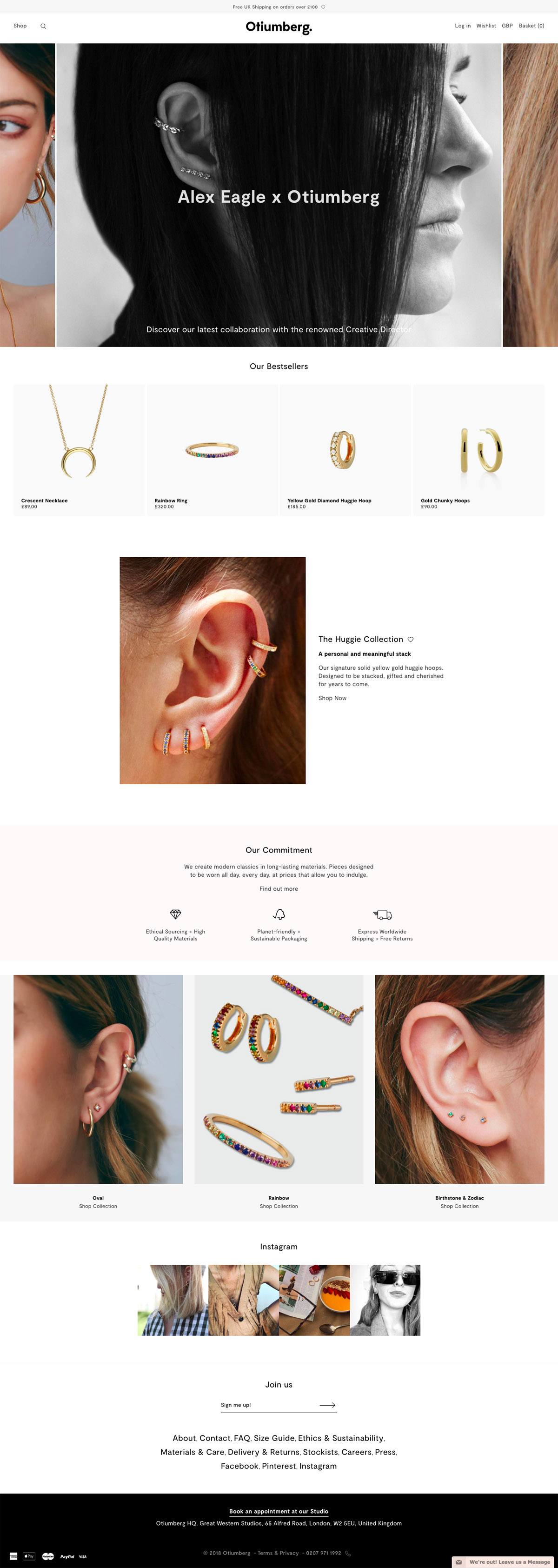 eCommerce website: Otiumberg