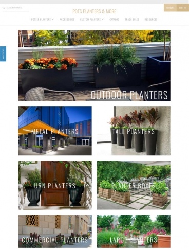 eCommerce website: Pots Planters & More