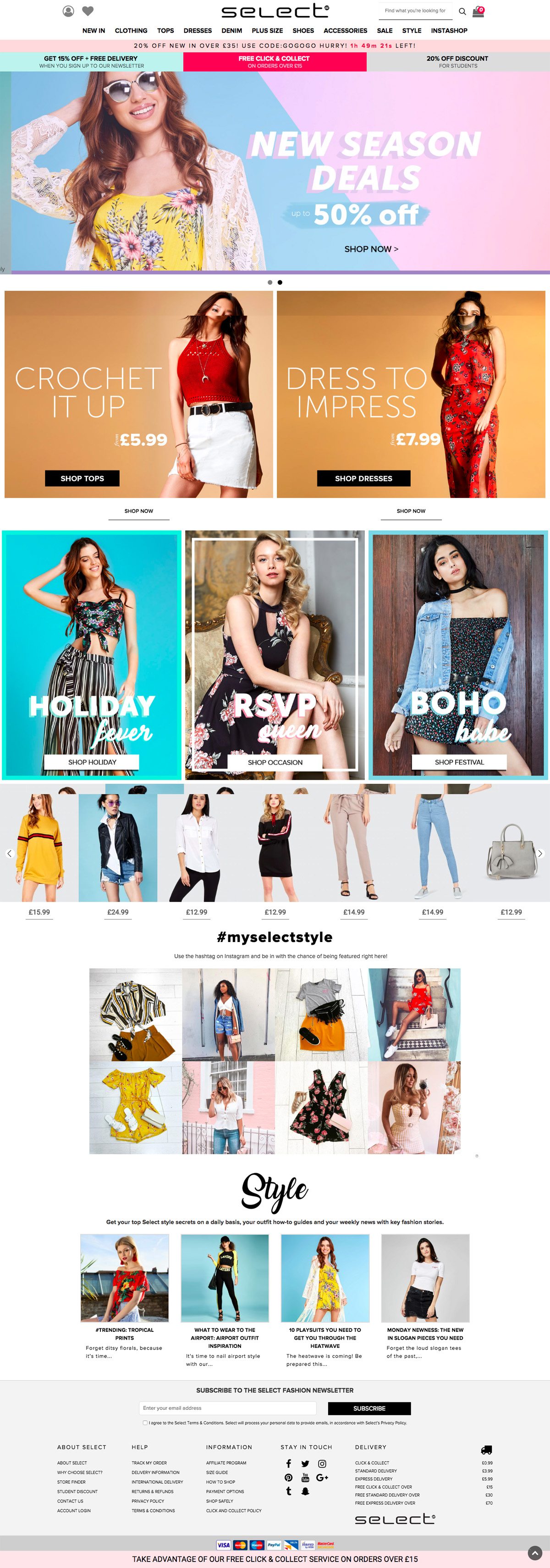 eCommerce website: Select Fashion