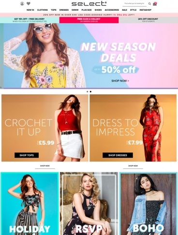 eCommerce website: Select Fashion