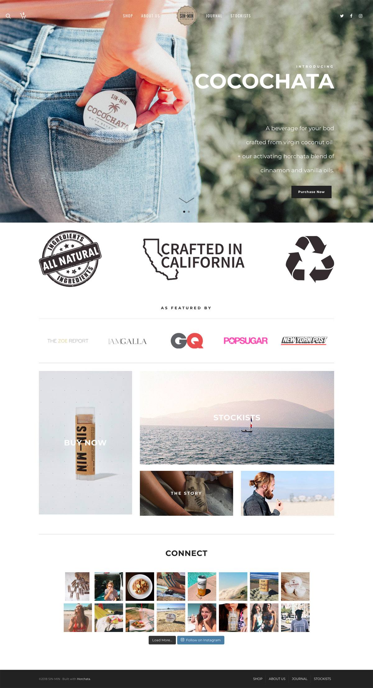 eCommerce website: SIN-MIN