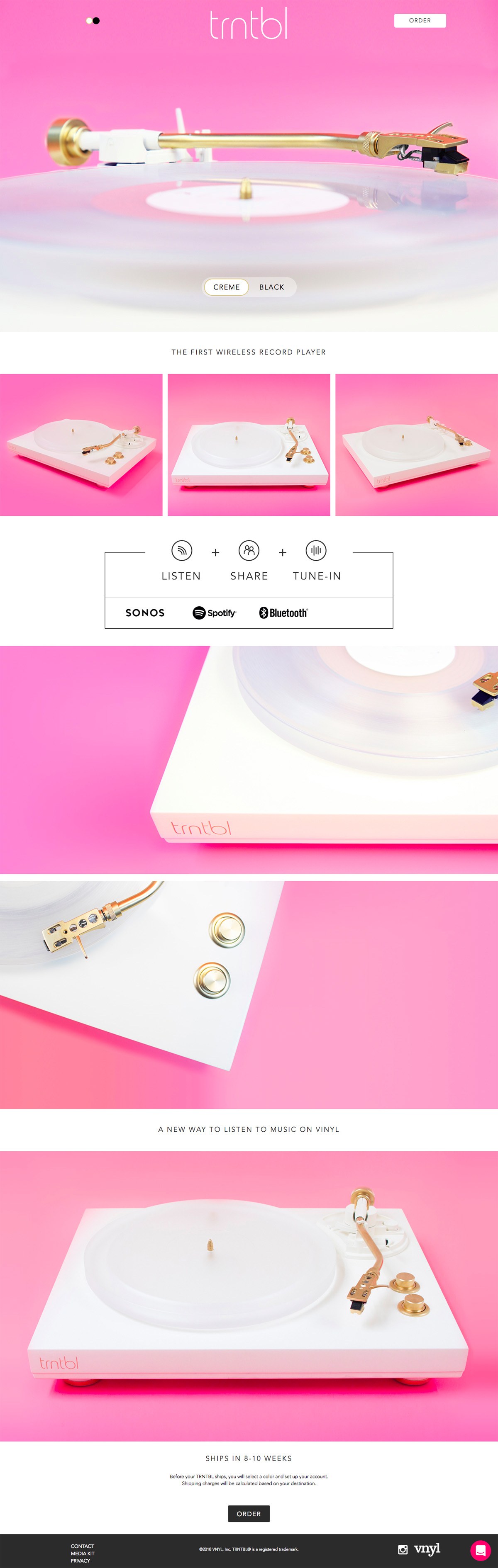 eCommerce website: TRNTBL