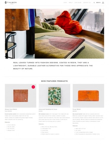 eCommerce website: Thamon
