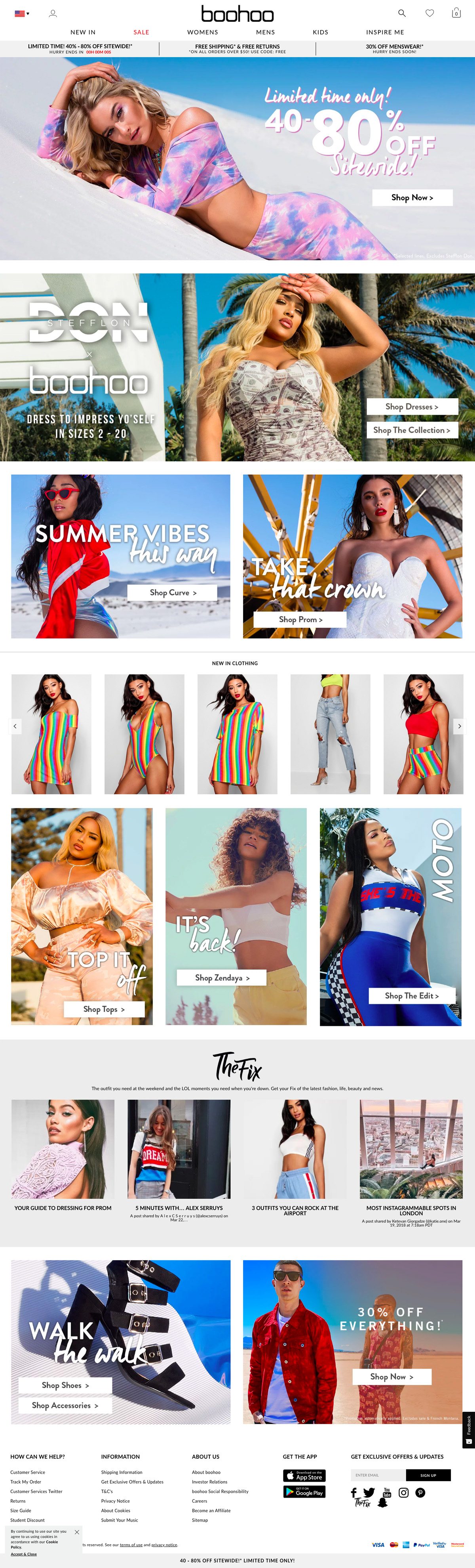 eCommerce website: boohoo