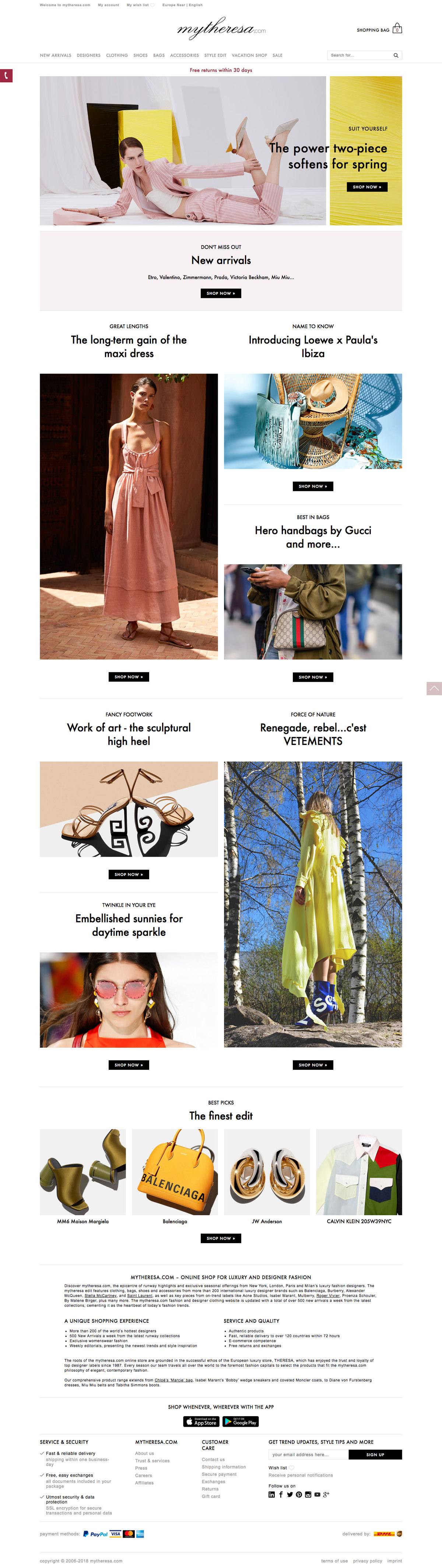 eCommerce website: mytheresa.com