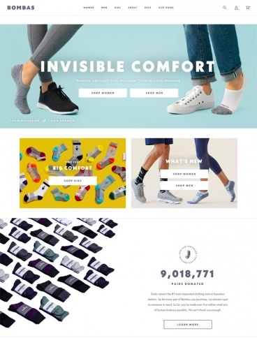 eCommerce website: Bombas