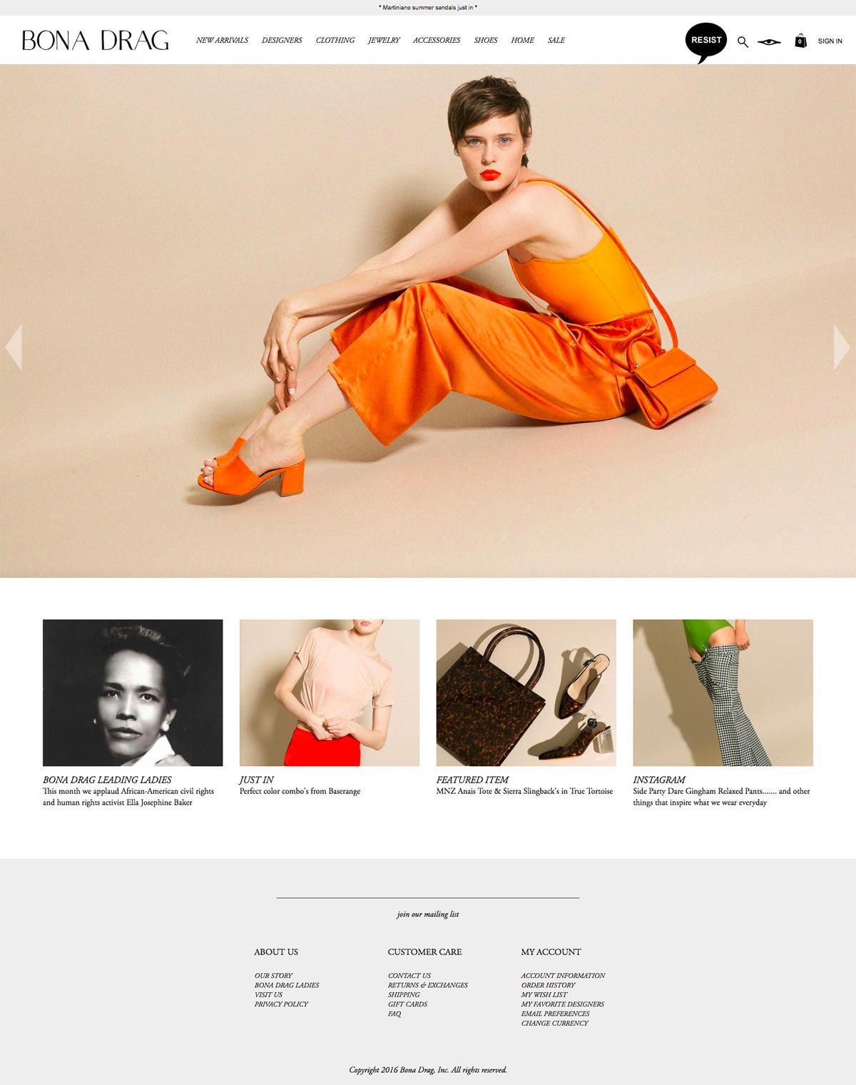 eCommerce website: Bona Drag