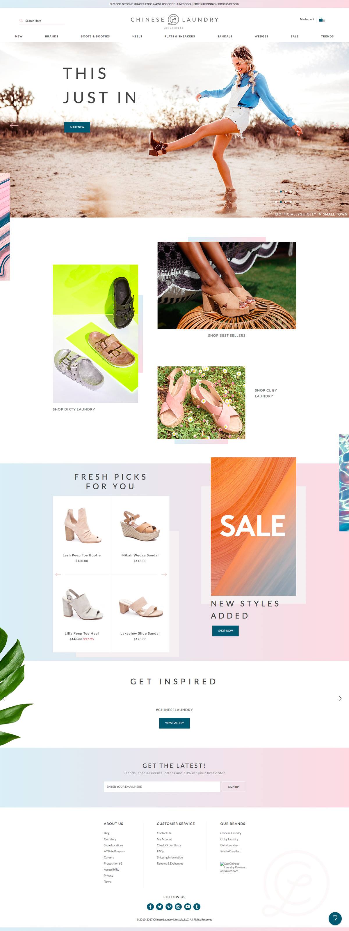 eCommerce website: Chinese Laundry