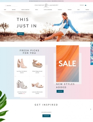 eCommerce website: Chinese Laundry