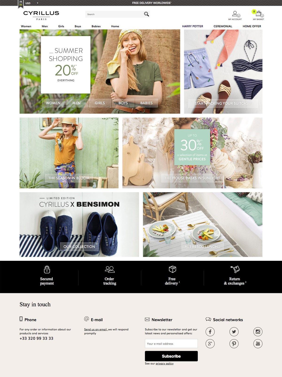 eCommerce website: Cyrillus