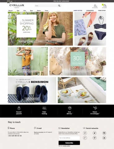 eCommerce website: Cyrillus