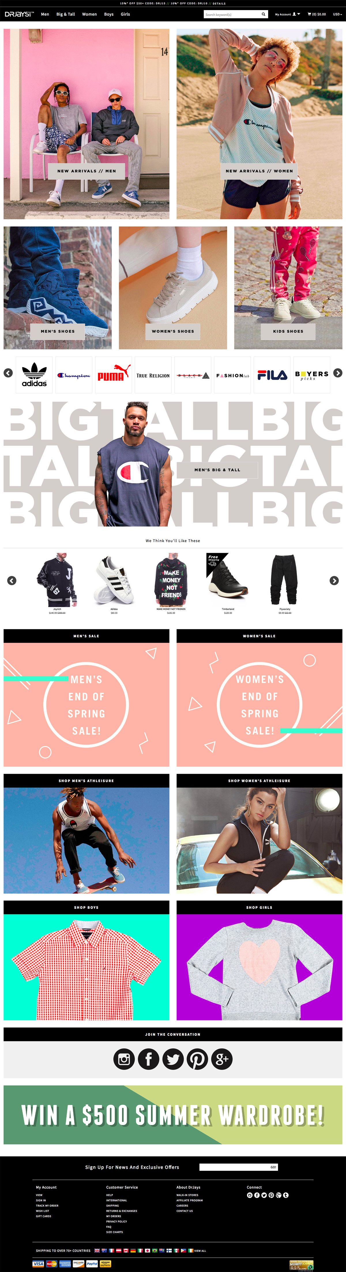 eCommerce website: DrJays