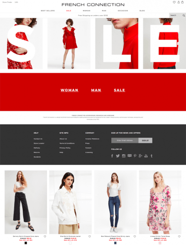 eCommerce website: French Connection