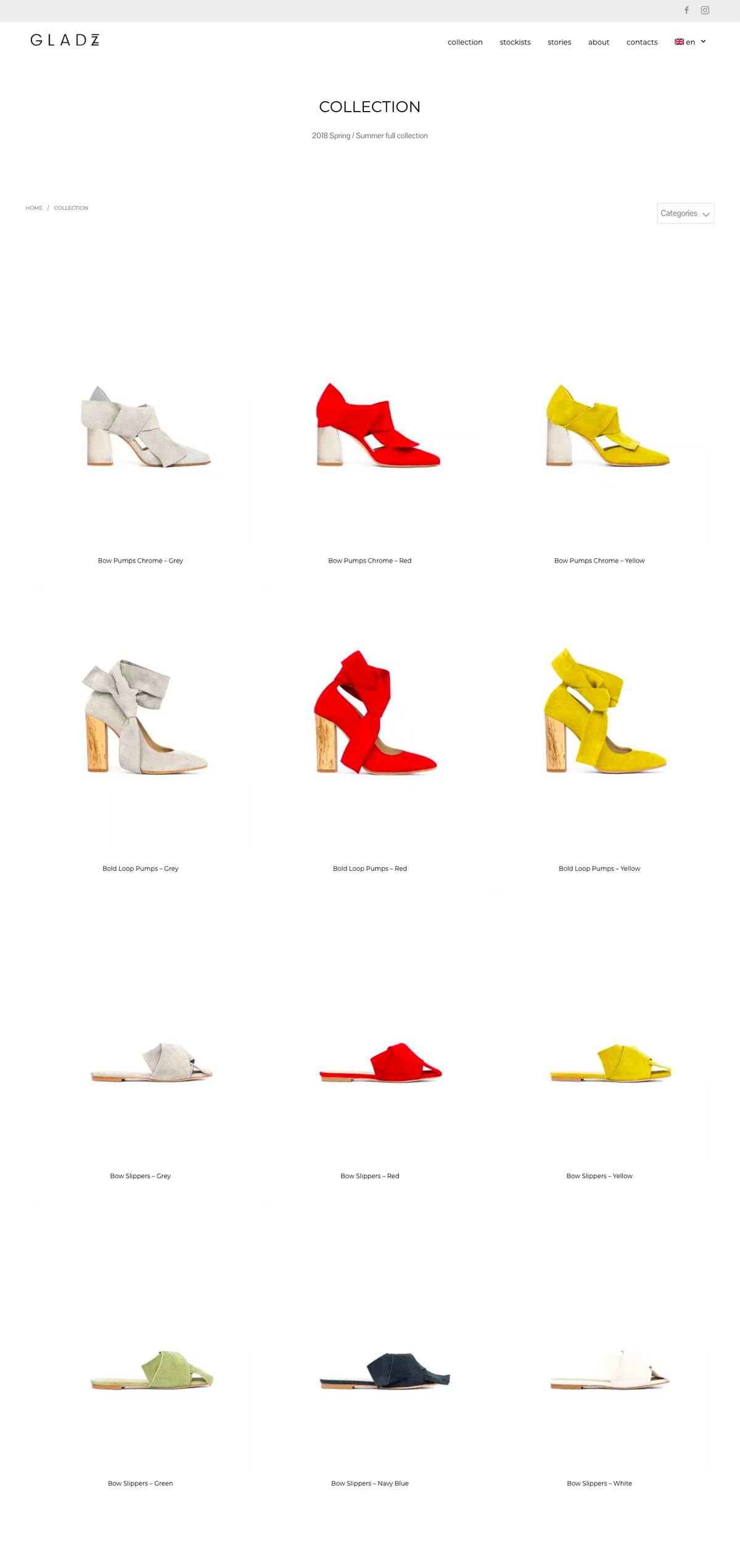 eCommerce website: Gladz