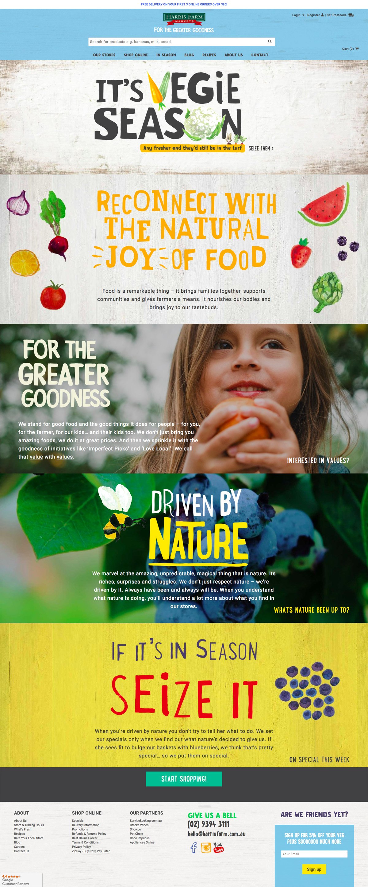 eCommerce website: Harris Farm Markets