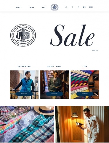 eCommerce website: J. Press