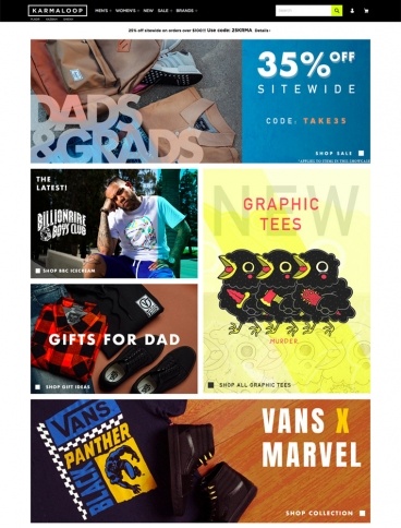 eCommerce website: Karmaloop