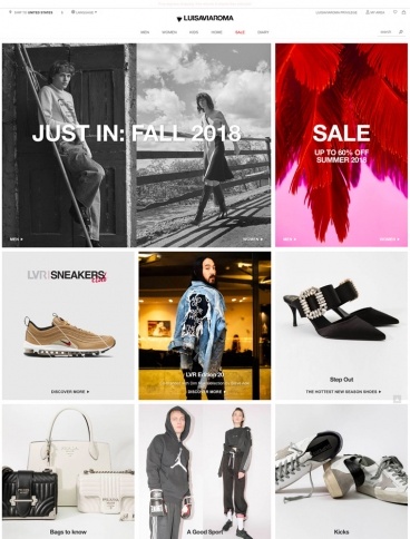 eCommerce website: LUISAVIAROMA