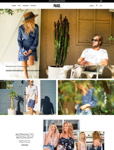 eCommerce website: PAIGE
