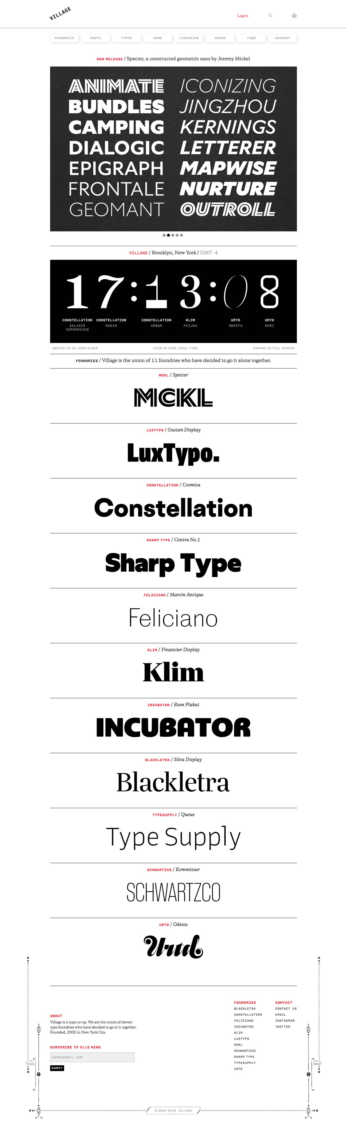 eCommerce website: Village