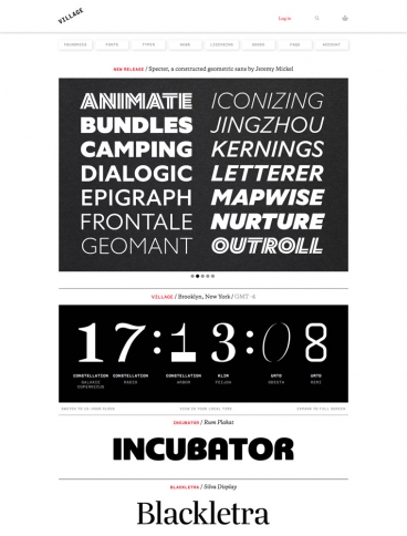 eCommerce website: Village