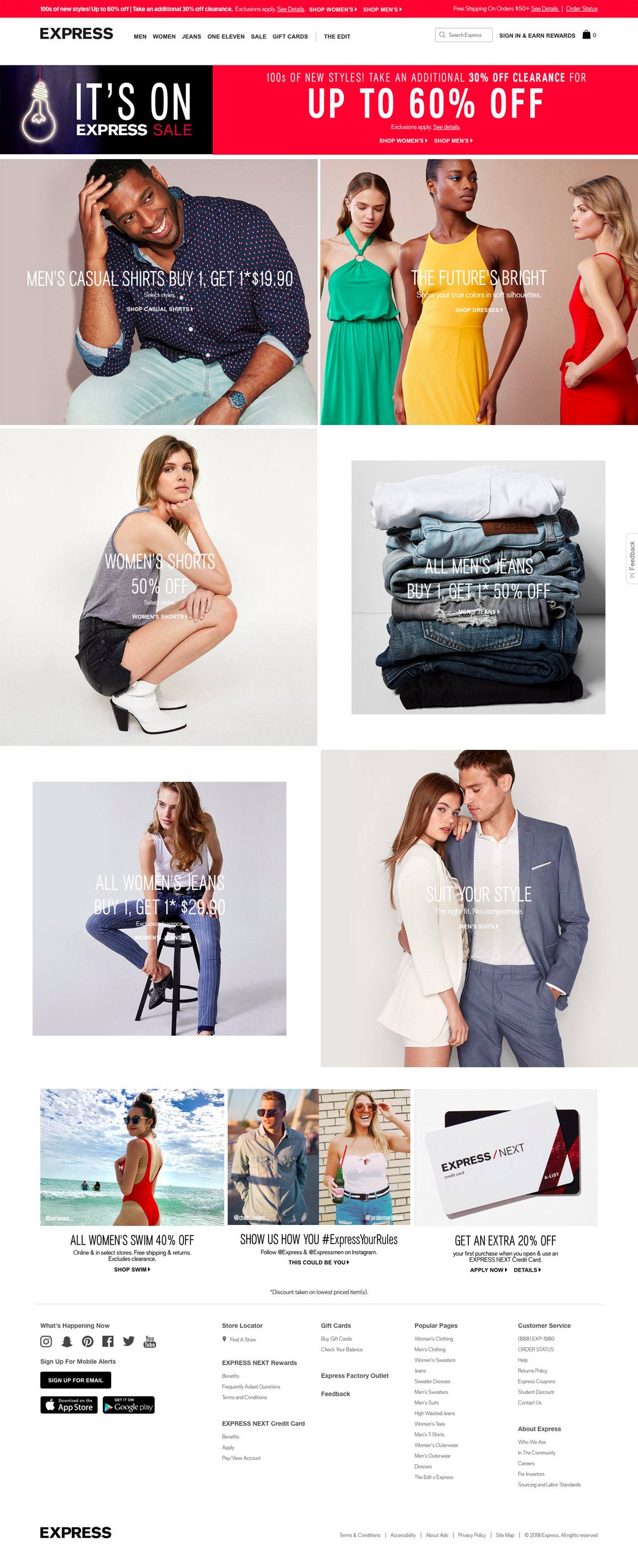eCommerce website: Express