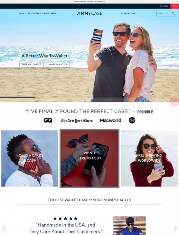eCommerce website: jimmyCASE