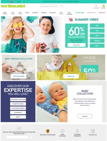 eCommerce website: VERTBAUDET