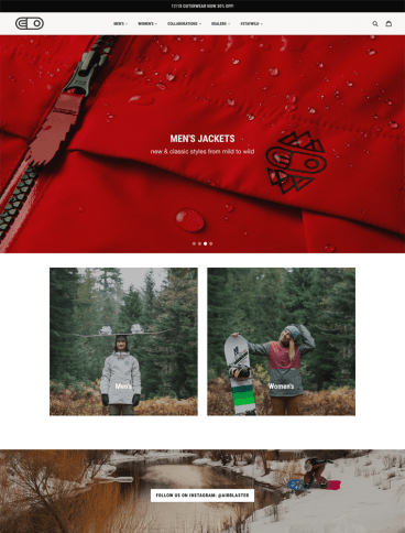 eCommerce website: Airblaster