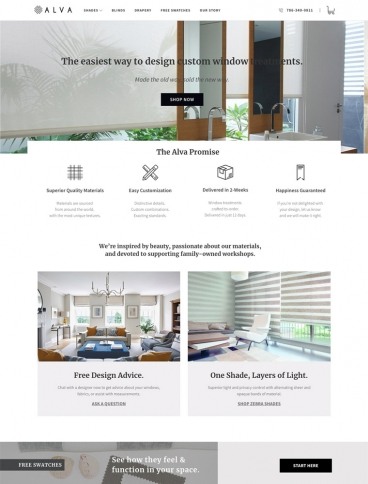 eCommerce website: Alva