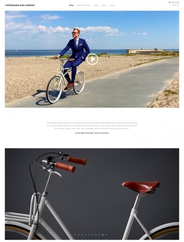eCommerce website: Copenhagen Bike Company