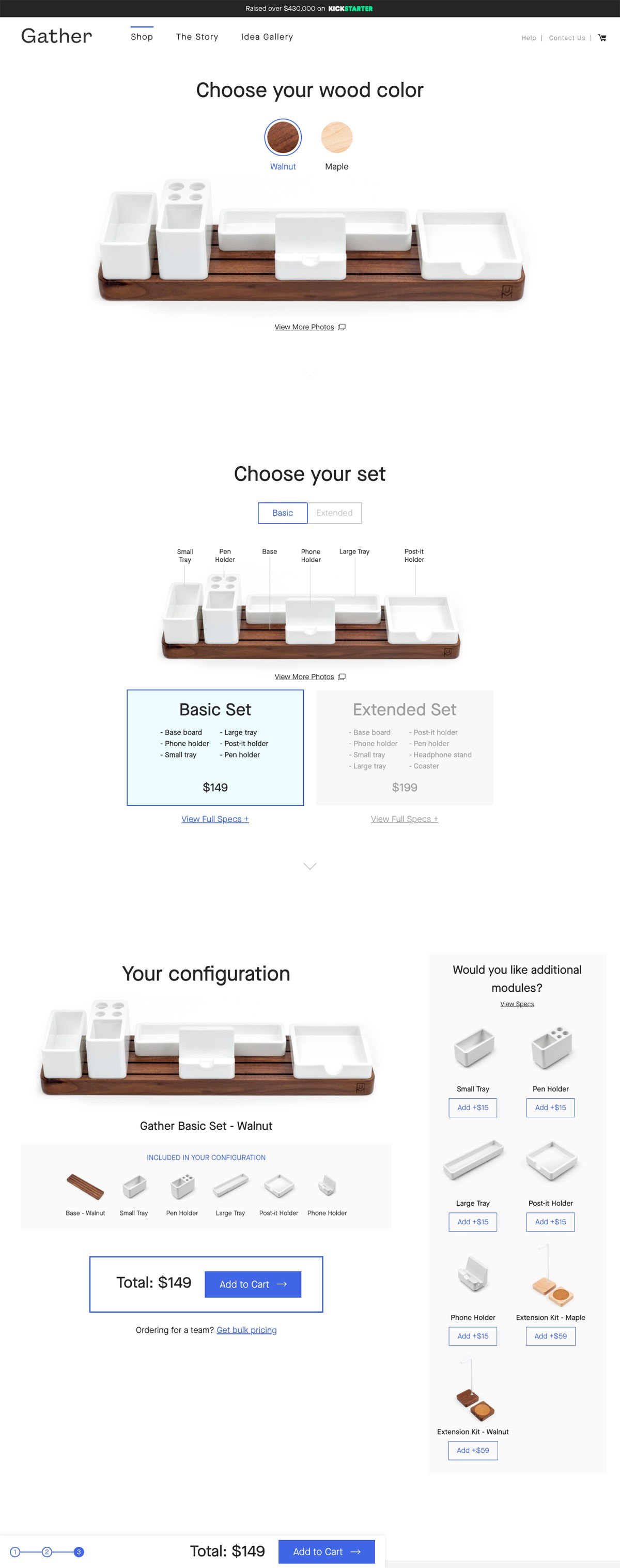 eCommerce website: Gather