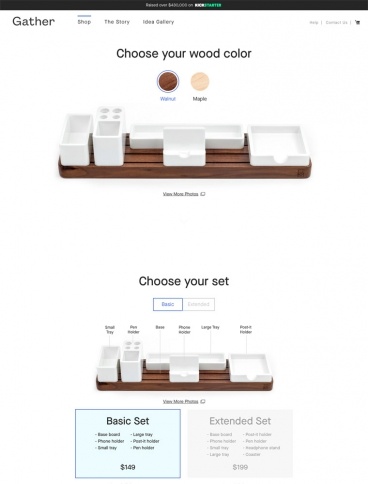 eCommerce website: Gather