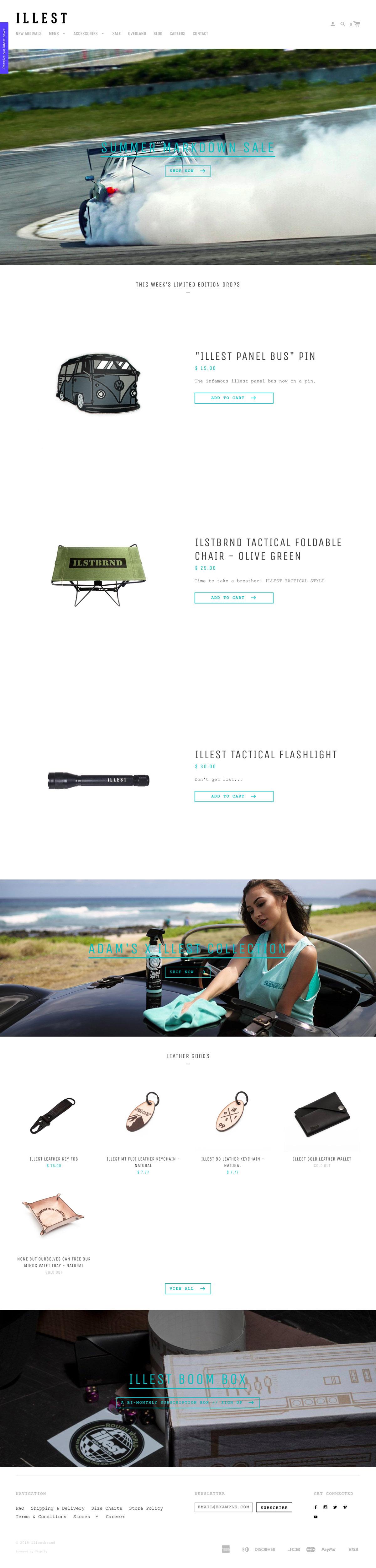 eCommerce website: Illest Brand