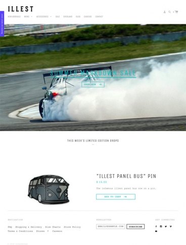 eCommerce website: Illest Brand