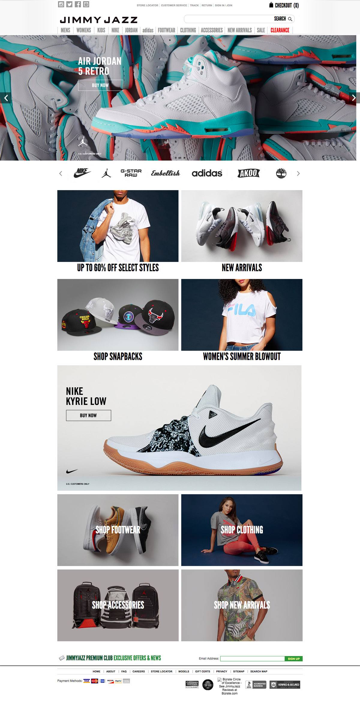 eCommerce website: Jimmy Jazz
