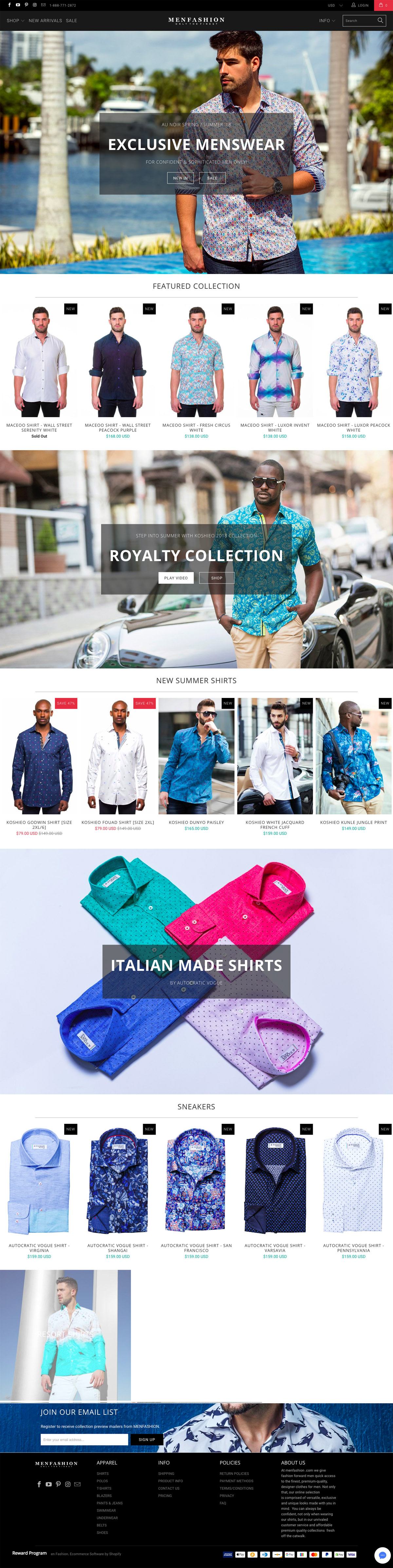 eCommerce website: MenFashion.com