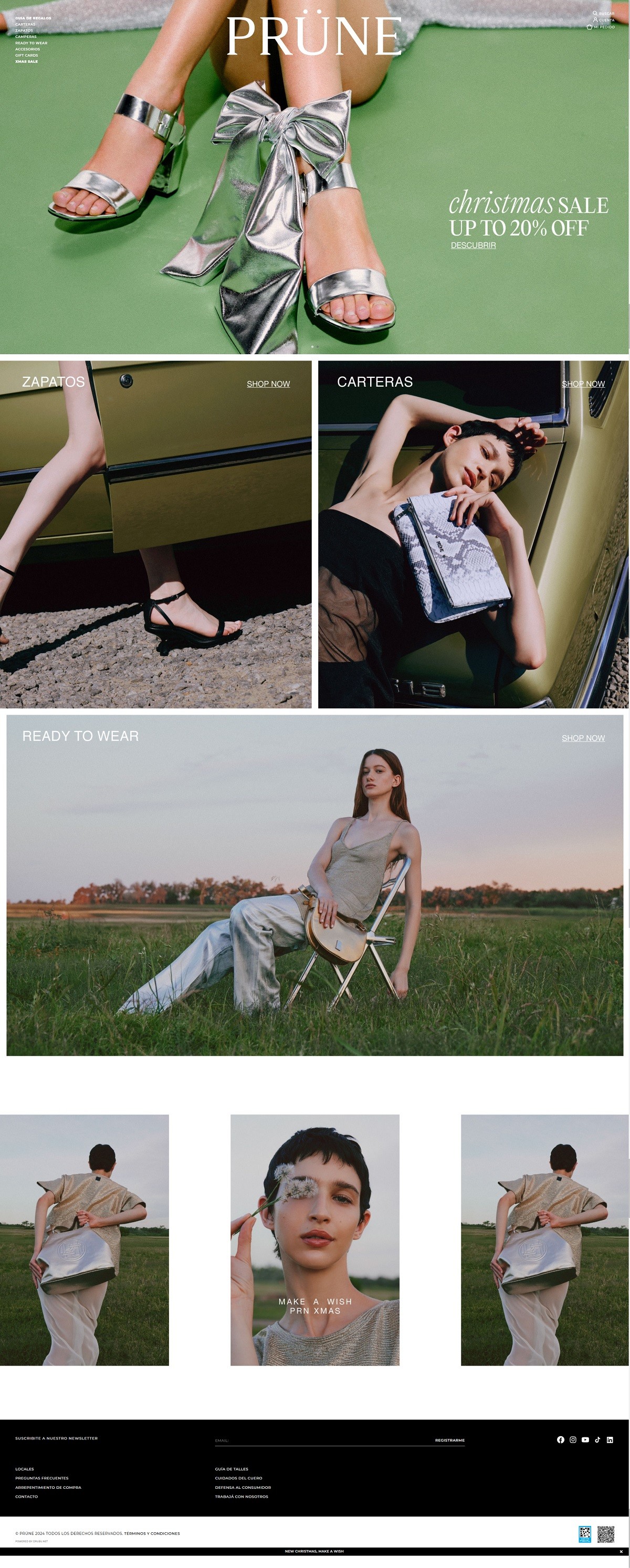 eCommerce website: Prune