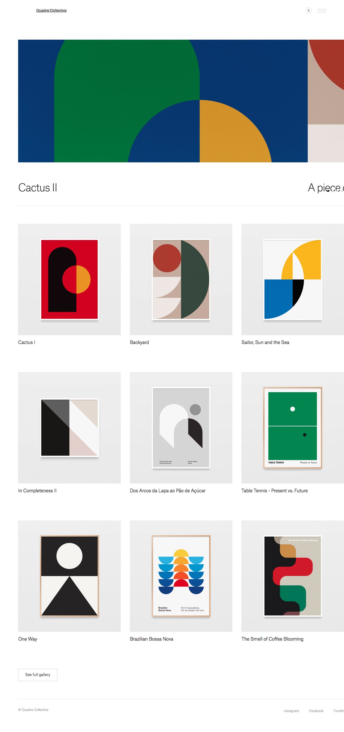 eCommerce website: Quadra Collective