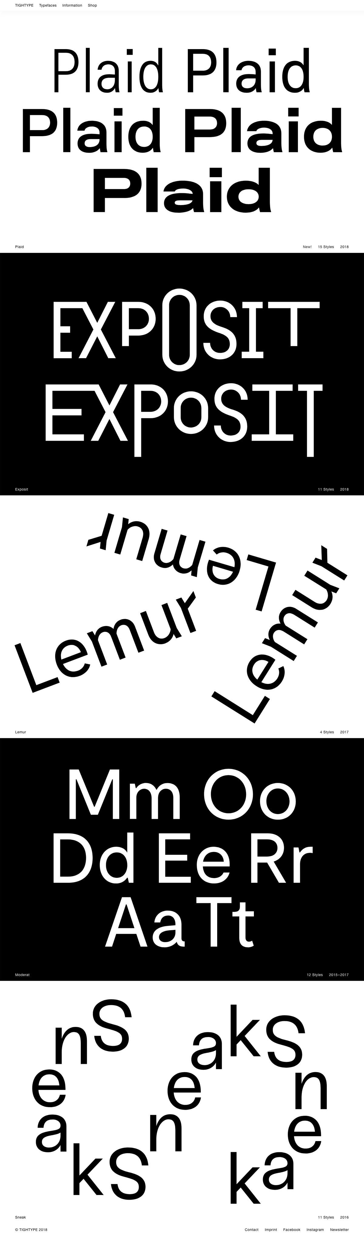 eCommerce website: TIGHTYPE