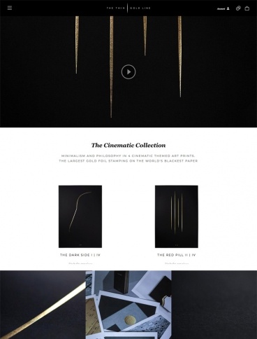 eCommerce website: The Thin Gold Line